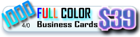 1000 full color business cards for 39